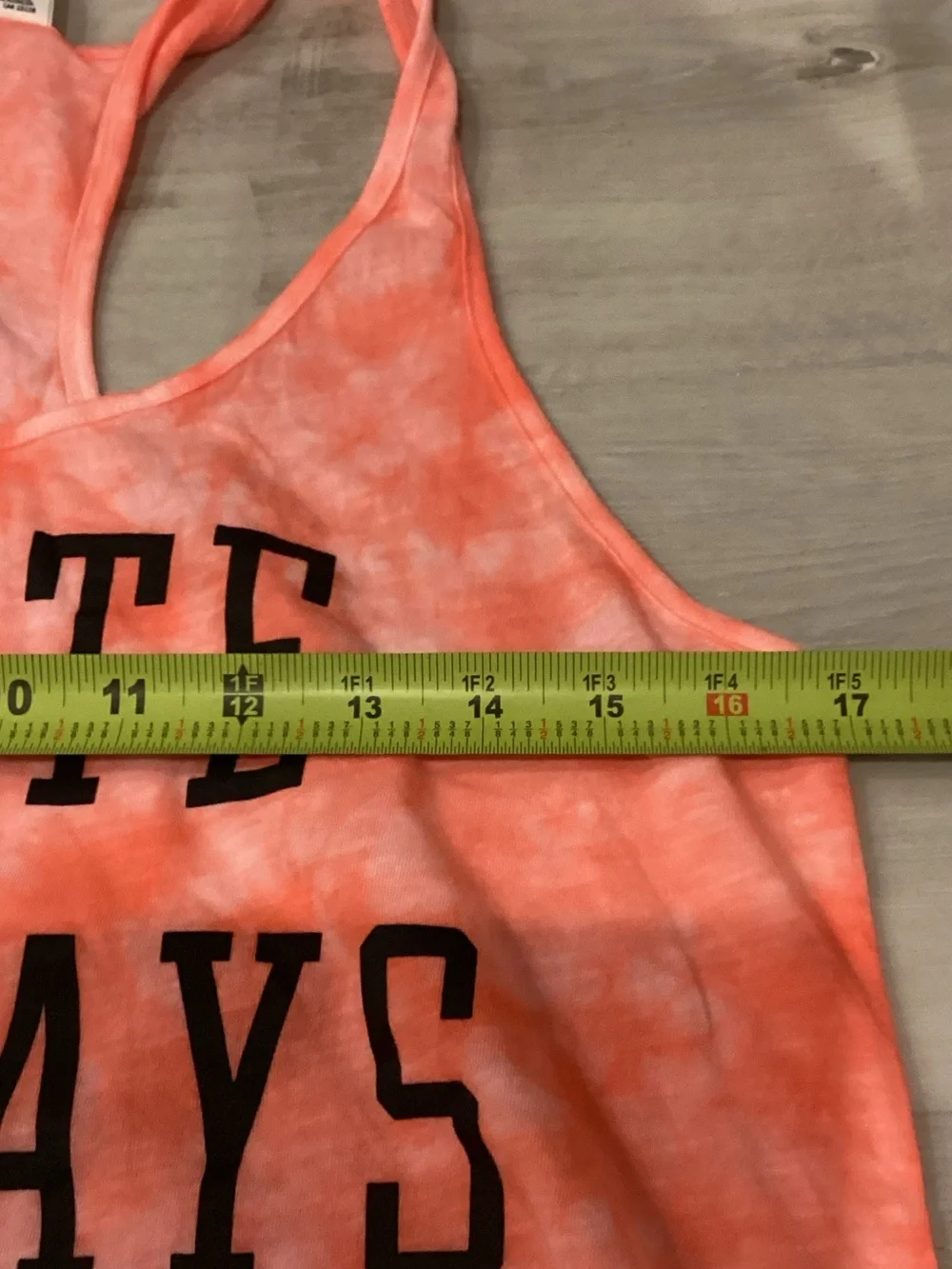 PINK Victoria's Secret Coral Tie-Dye 'I HATE MONDAYS' Racerback Tank slip PJs